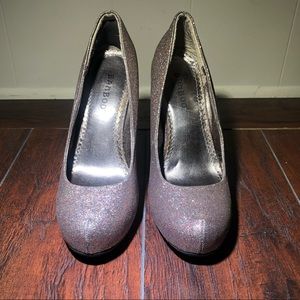 Silver/Purple Glitter Pumps